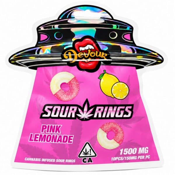 1500mg THC Pink Lemonade Sour Rings (Devour)