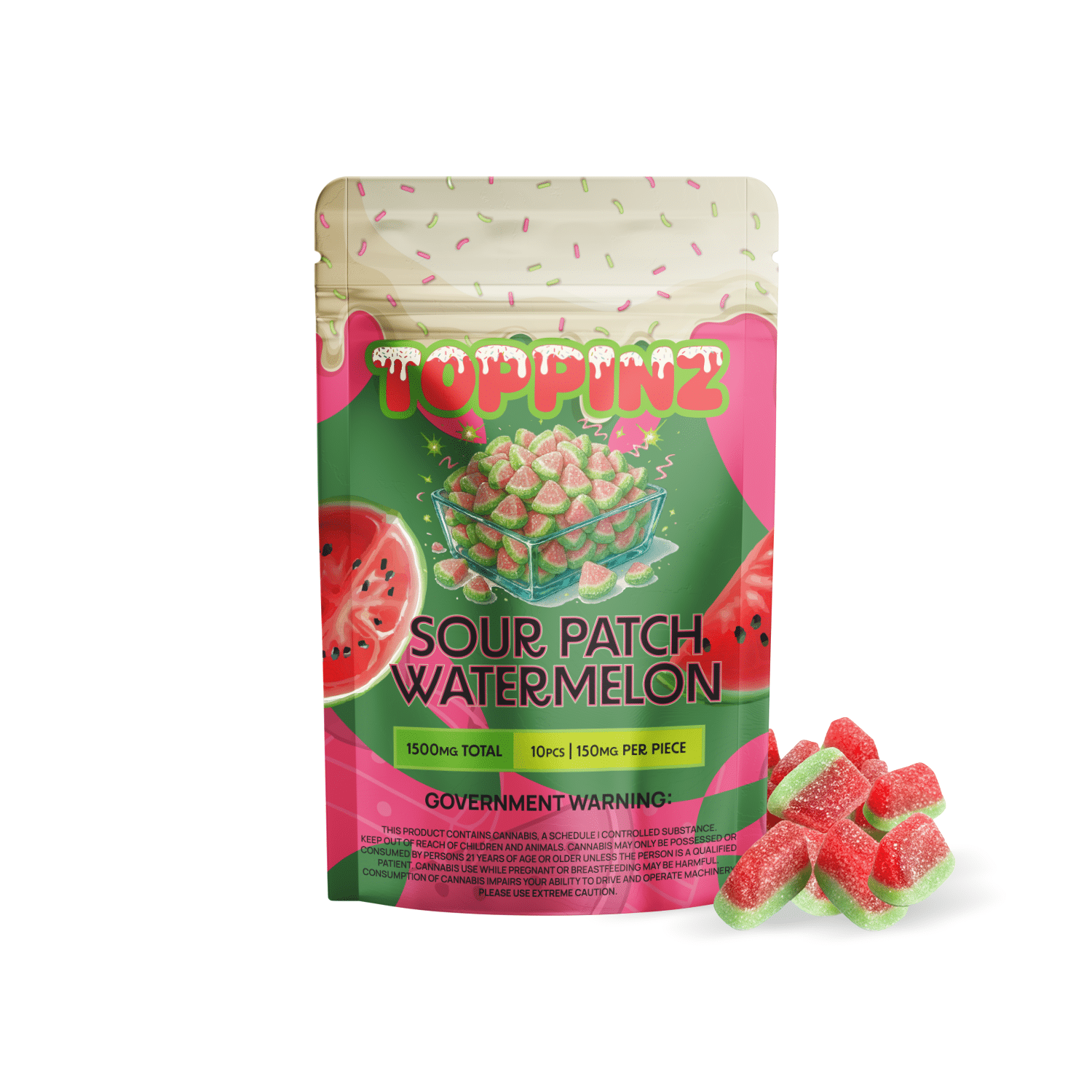 1500mg THC Sour Patch Watermelon (Toppinz)